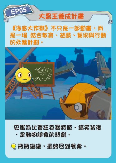 鏡像世界3D藝廊展覽館 2D平面區-海底美術館-作品:海底大作戰 EP05 大胃王養成計畫