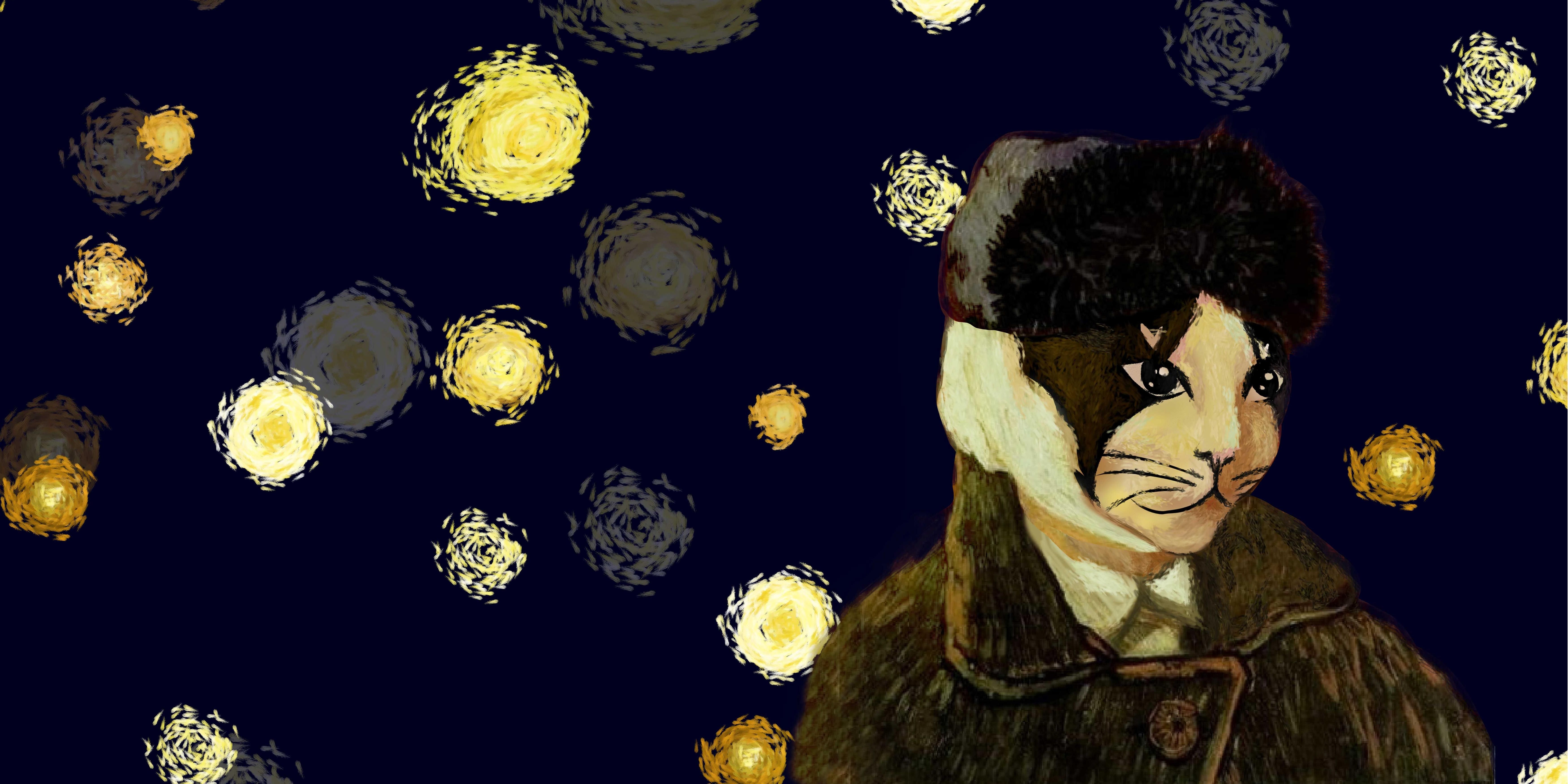 鏡像世界3D藝廊展覽館 2D平面區-赫本貓Hepburncat名畫系列-展覽館視覺圖