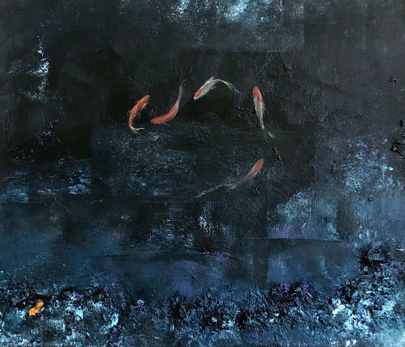 鏡像世界3D藝廊展覽館 2D平面區-陳世宗藝術家 浮雕館-作品:寂流