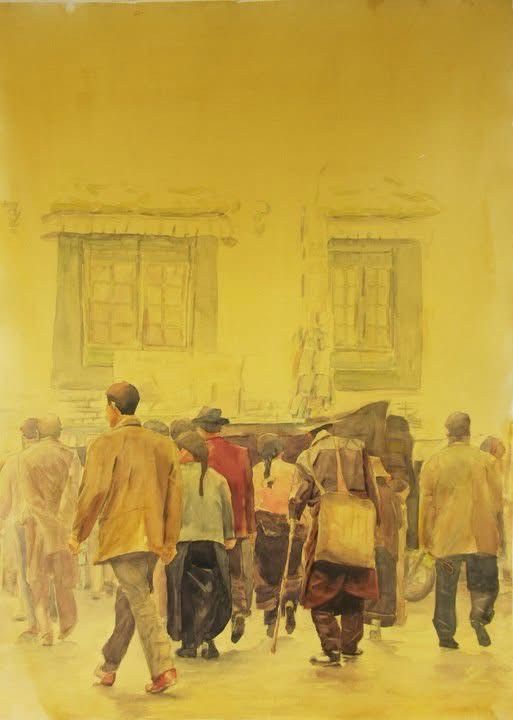 鏡像世界3D藝廊展覽館 2D平面區-陳世宗藝術家 西藏館-作品:朝聖黃光