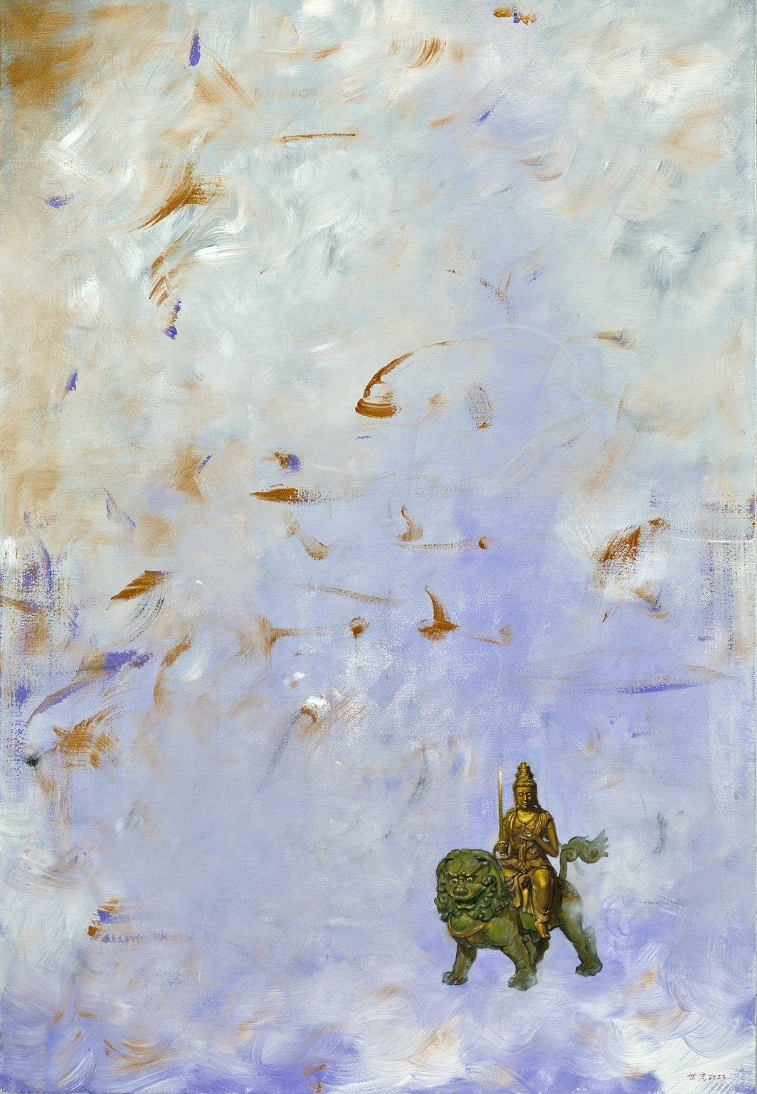 鏡像世界3D藝廊展覽館 2D平面區-陳世宗藝術家 佛像館-作品:文殊菩薩