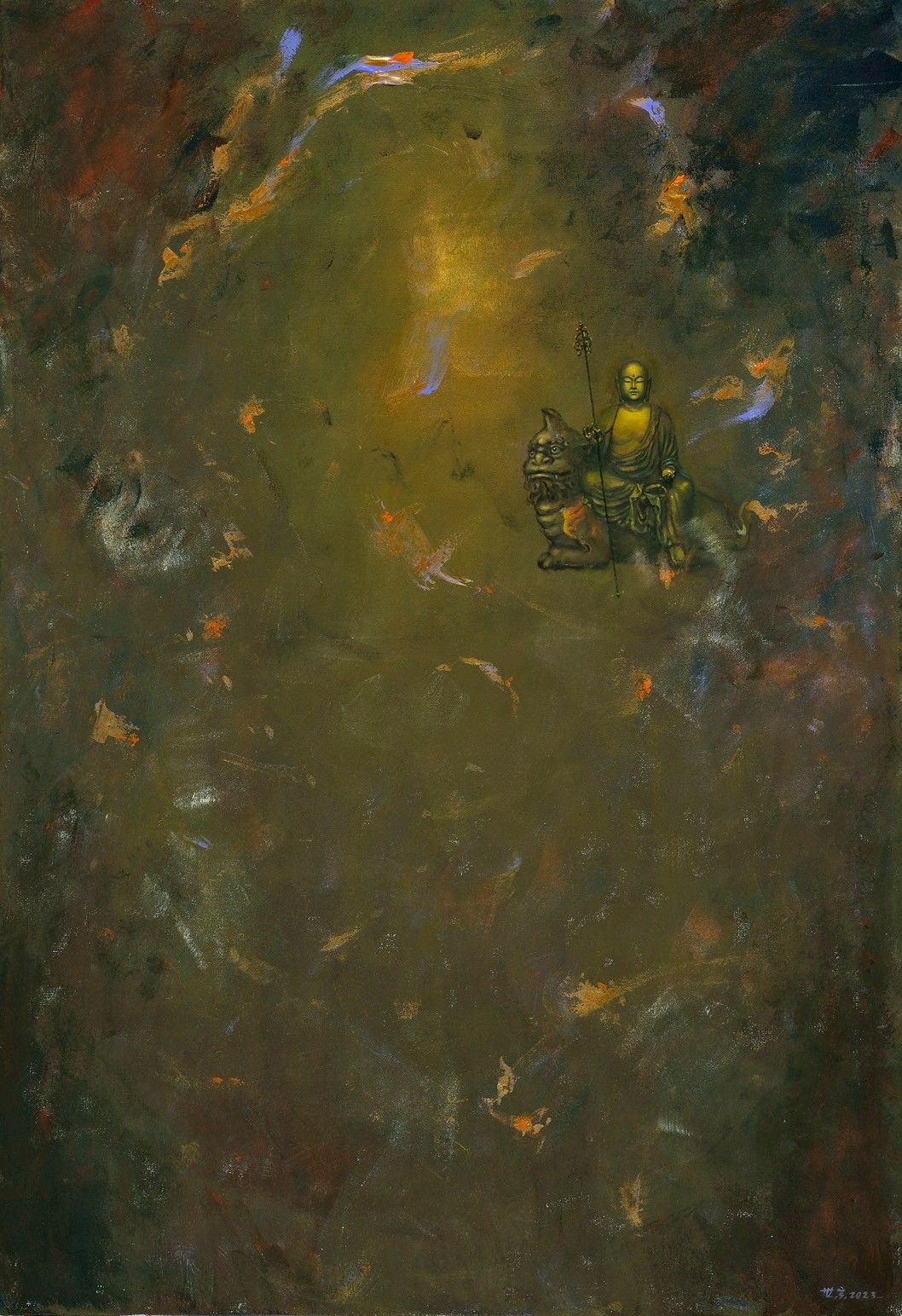 鏡像世界3D藝廊展覽館 2D平面區-陳世宗藝術家 佛像館-作品:地藏王菩薩