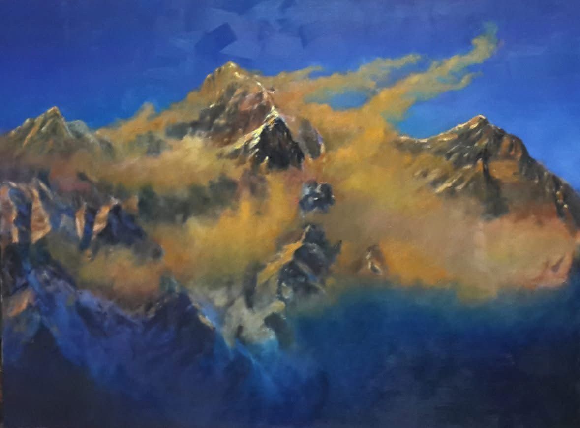 鏡像世界3D藝廊展覽館 2D平面區-陳世宗藝術家 生態館-作品:焰染蒼嶺