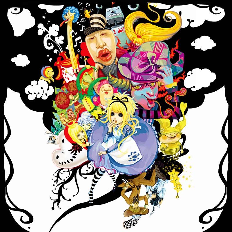 鏡像世界3D藝廊展覽館 2D平面區-AlicemisA 心夢幻鏡-作品:心中的好朋友們good friends in my heart