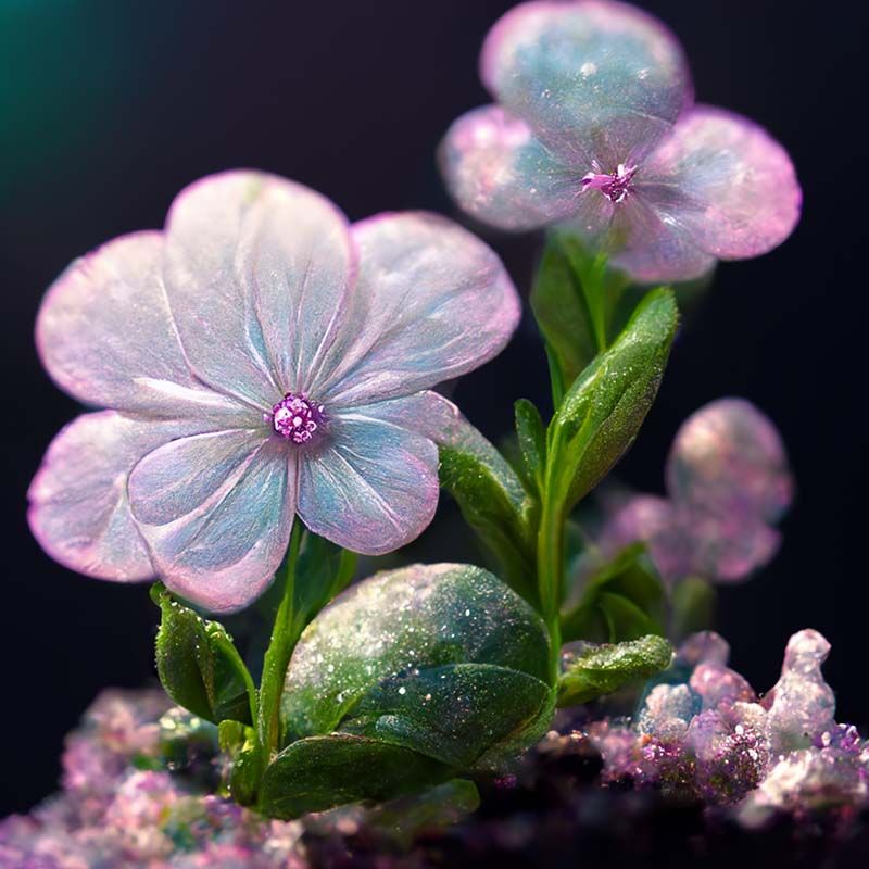鏡像世界3D藝廊展覽館 2D平面區-BIAS 荿見 - 太空貓貓與它的夥伴-作品:太空偵測兔子傳回來的 - 日日春