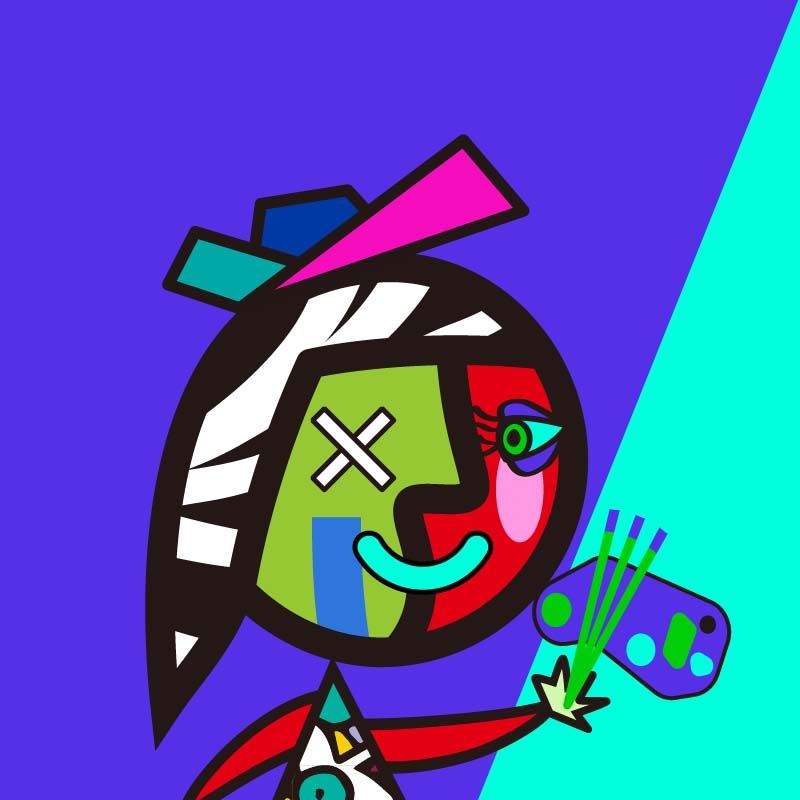 鏡像世界3D藝廊展覽館 2D平面區-PICASSO BOY & GIRL-作品:PBG012
