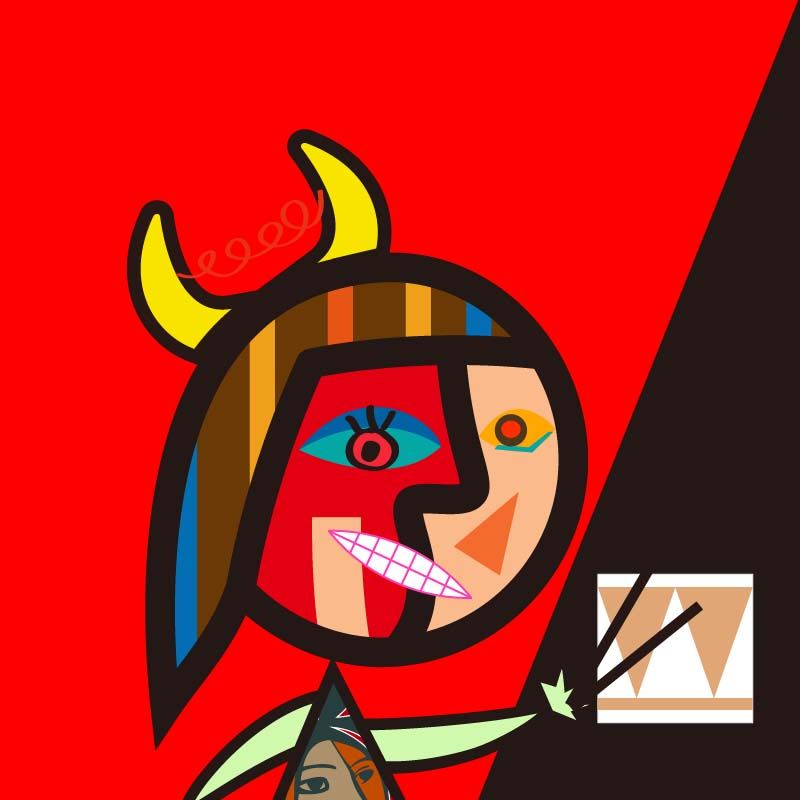 鏡像世界3D藝廊展覽館 2D平面區-PICASSO BOY & GIRL-作品:PBG025