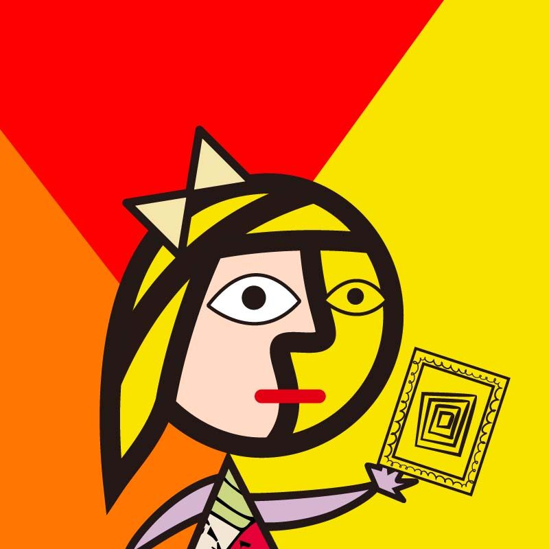 鏡像世界3D藝廊展覽館 2D平面區-PICASSO BOY & GIRL-作品:PBG008