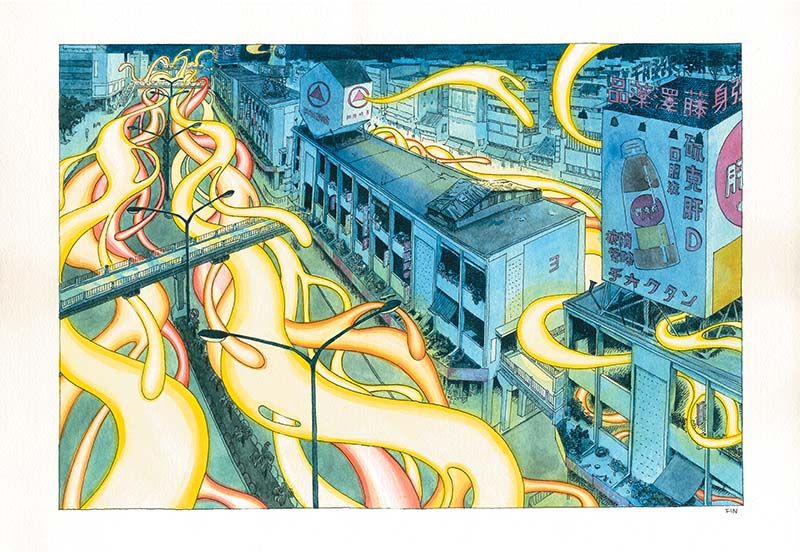 鏡像世界3D藝廊展覽館 2D平面區-小莊Sean Chuang-作品:天橋上的魔術師