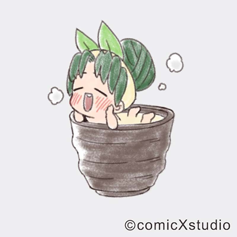 鏡像世界3D藝廊展覽館 2D平面區-茶葉少女-作品:杯子型茶葉少女-青茶