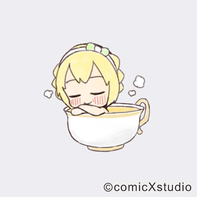 鏡像世界3D藝廊展覽館 2D平面區-茶葉少女-作品:杯子型茶葉少女-金萱茶