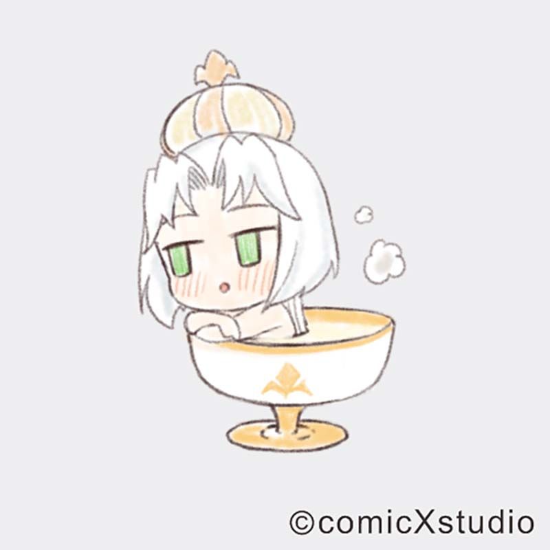 鏡像世界3D藝廊展覽館 2D平面區-茶葉少女-作品:杯子型茶葉少女-白茶