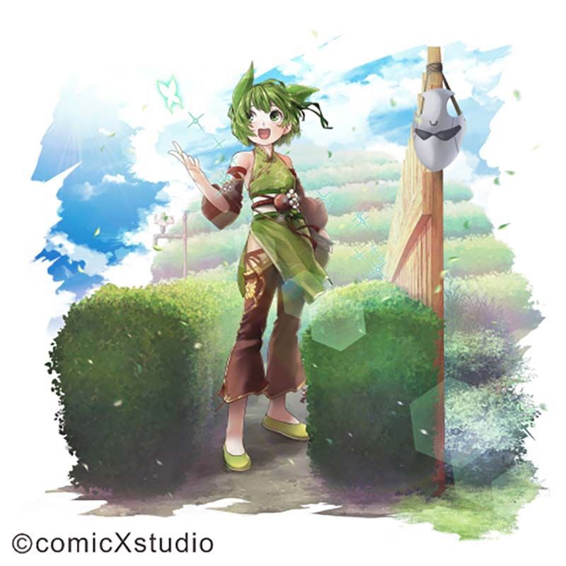 鏡像世界3D藝廊展覽館 2D平面區-茶葉少女-作品:情境時刻-綠茶族可琳