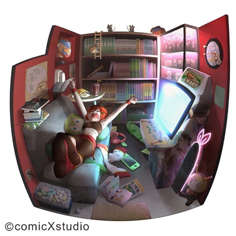 鏡像世界3D藝廊展覽館 2D平面區-茶葉少女-作品:情境時刻-紅茶族麗