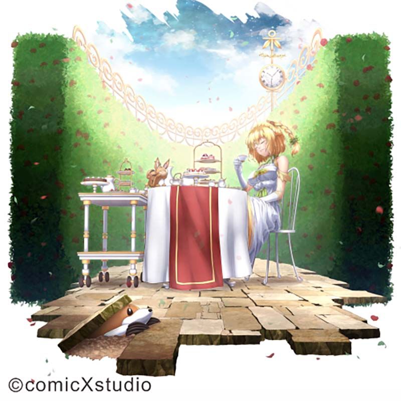 鏡像世界3D藝廊展覽館 2D平面區-茶葉少女-作品:情境時刻-金萱茶族娜米