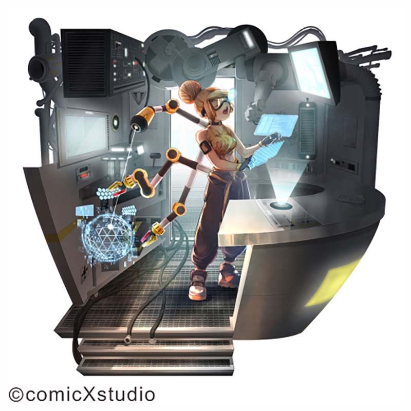 鏡像世界3D藝廊展覽館 2D平面區-茶葉少女-作品:情境時刻-黃茶族露西兒