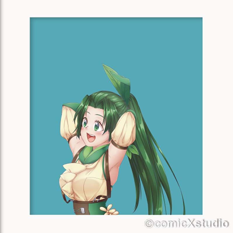 鏡像世界3D藝廊展覽館 2D平面區-茶葉少女-作品:出發-青茶族之青翼