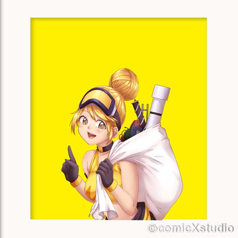 鏡像世界3D藝廊展覽館 2D平面區-茶葉少女-作品:出發-黃茶族之露西兒