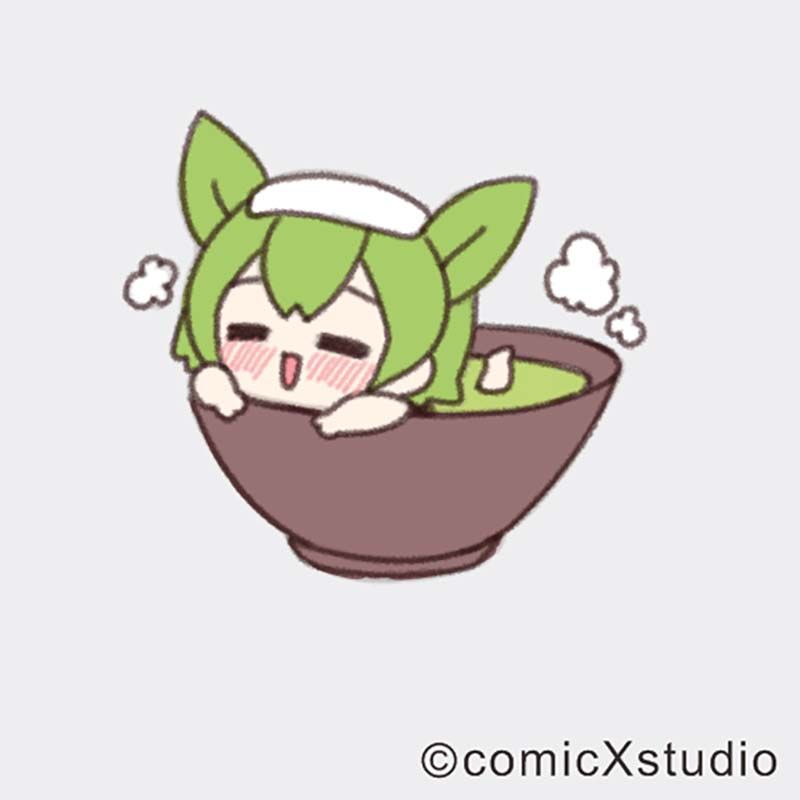 鏡像世界3D藝廊展覽館 2D平面區-茶葉少女-作品:杯子型茶葉少女-綠茶