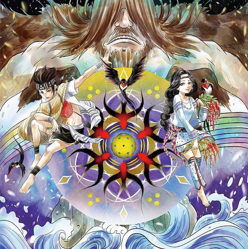 鏡像世界3D藝廊展覽館 2D平面區-塔哇歐瑪司Twa’omas-作品:靈鳥的水神-太魯閣族Truku