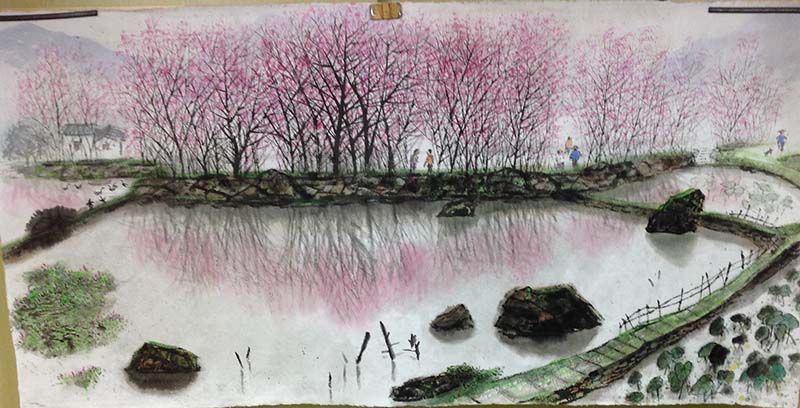 鏡像世界3D藝廊展覽館 2D平面區-旅讀心台灣雲夢新視界-作品:春田飛櫻