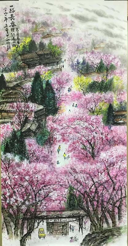 鏡像世界3D藝廊展覽館 2D平面區-旅讀心台灣雲夢新視界-作品:一路長春