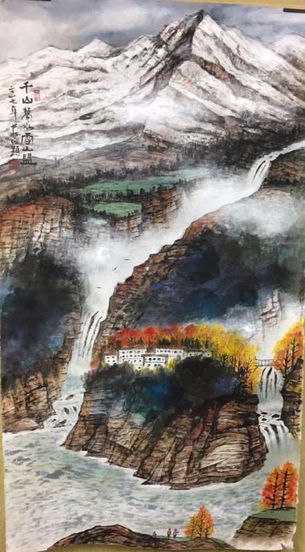 鏡像世界3D藝廊展覽館 2D平面區-旅讀心台灣雲夢新視界-作品:千山萬水雪山盟