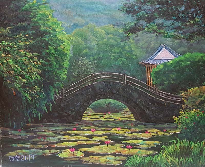 鏡像世界3D藝廊展覽館 2D平面區-折翼天使 永不放棄-作品:綠意盎然