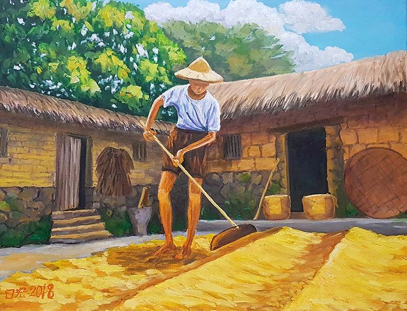 鏡像世界3D藝廊展覽館 2D平面區-折翼天使 永不放棄-作品:粒粒皆辛苦