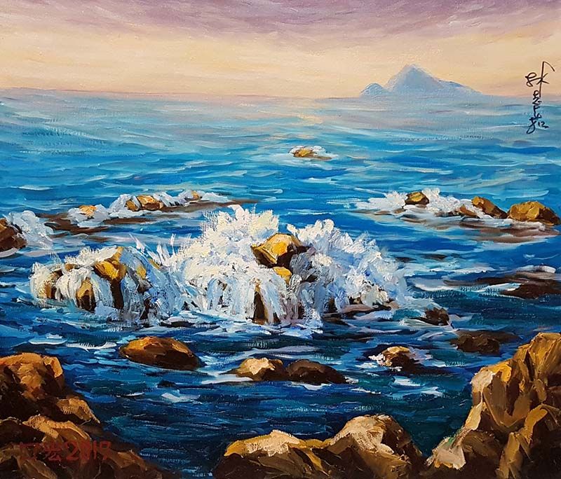 鏡像世界3D藝廊展覽館 2D平面區-折翼天使 永不放棄-作品:浪花