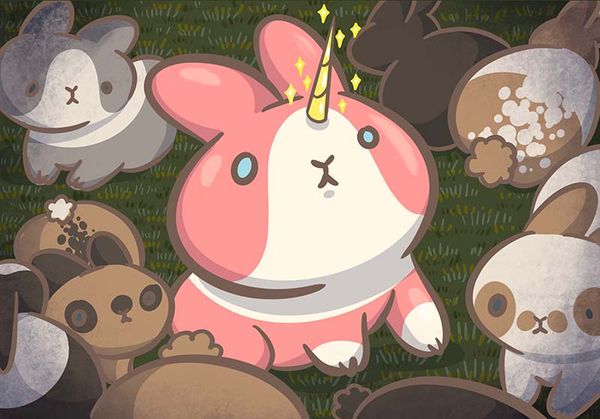 鏡像世界3D藝廊展覽館-Adhd_Unicorn_Rabbit-作品:仰望