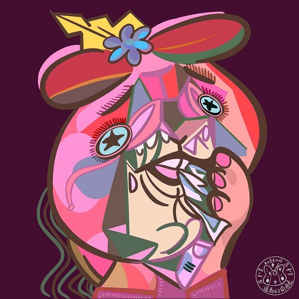 鏡像世界3D藝廊展覽館-Adhd_Unicorn_Rabbit-作品:名畫系列 哭成畢卡索的作品