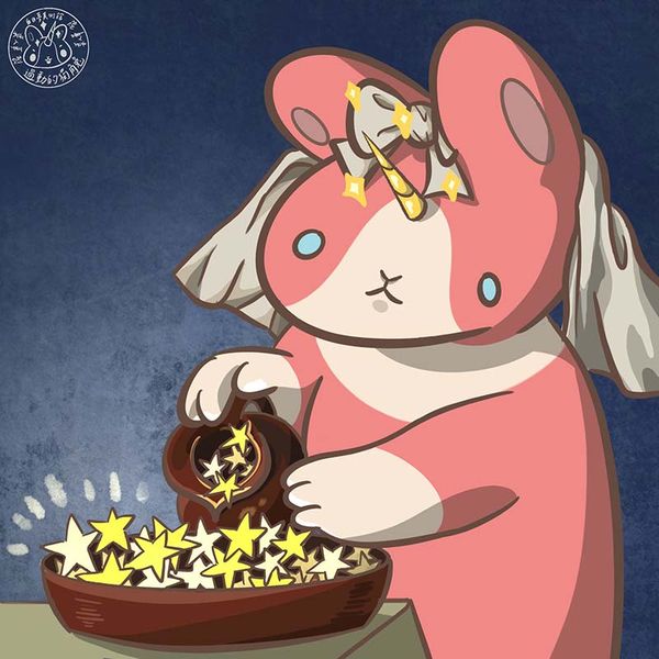 鏡像世界3D藝廊展覽館-Adhd_Unicorn_Rabbit-作品:名畫系列 倒牛奶的獨角兔