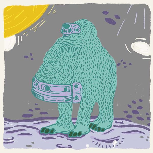 鏡像世界3D藝廊展覽館-Bias-作品:和善的小怪物手繪