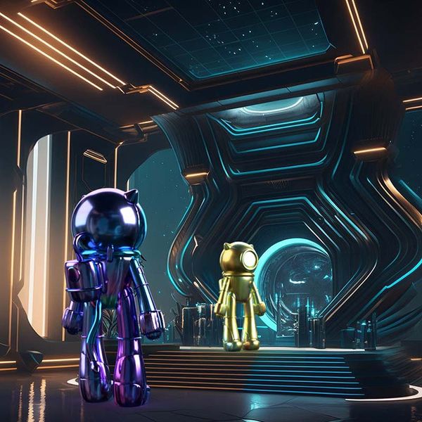 鏡像世界3D藝廊展覽館-Bias-作品:賽博龐克太空貓貓