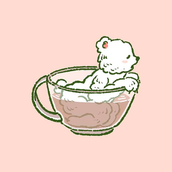 鏡像世界3D藝廊展覽館-Fluffymuse-Island-作品:蓬蓬熊的咖啡時光系列四