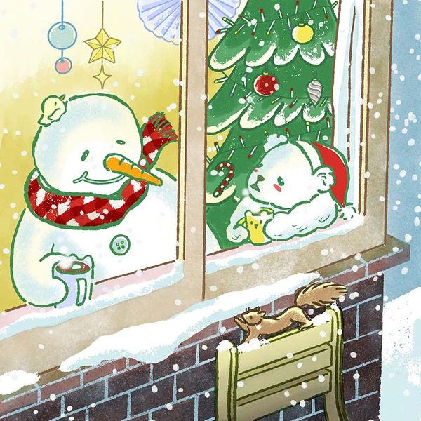 鏡像世界3D藝廊展覽館-Fluffymuse-Island-作品:雪人先生