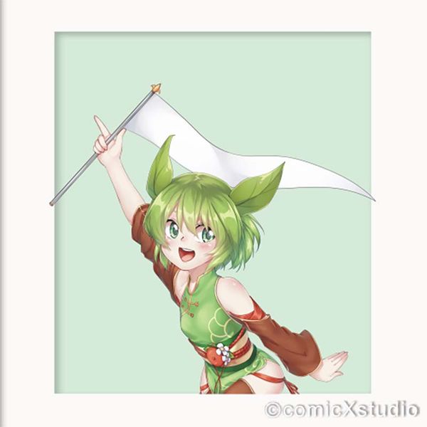 鏡像世界3D藝廊展覽館-Tea-Girl-作品:出發-綠茶族之可琳