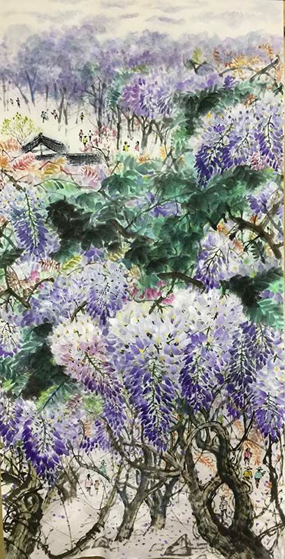 鏡像世界3D藝廊展覽館-Zhuang_Bo_Xian-作品:紫藤花開滿園香